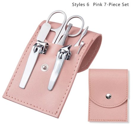 Manicure sæt af høj kvalitet, professionelt, praktisk sæt med læderetui, stålstifter, klippere, personlige hygiejneværktøjer