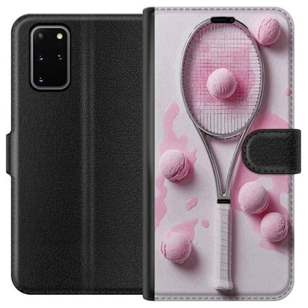 Kompatibelt Lommeboketui til Samsung Samsung Galaxy S20+ Rosa glasskuler og tennisracket i et kreativt, stille bilde med leken popfølelse og moderne