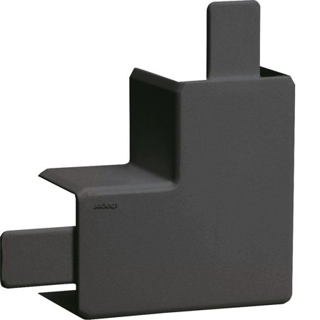 Hager LFF2003559011 L-stycke för matarkanal, 20x35 mm, svart, Installationsmaterial