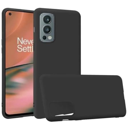 Etui til One Plus 9 (6,55") Blød silikone sort præcis skærende sort Svart