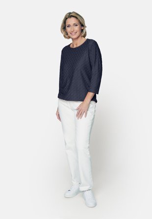 Brandtex - 3/4 Ærmet T-shirt - Navy