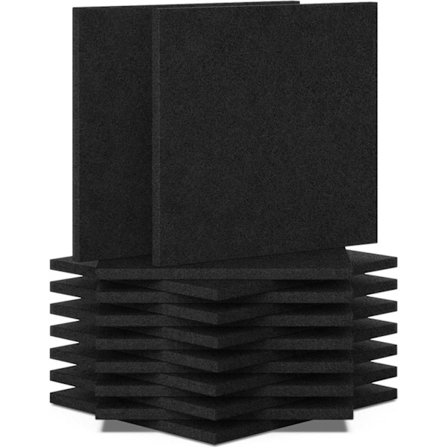 30 X 30cm 12 stk. Akustikabsorberende paneler med høj densitet, lydabsorberende og lydisolering til væg og loft_TF_TF