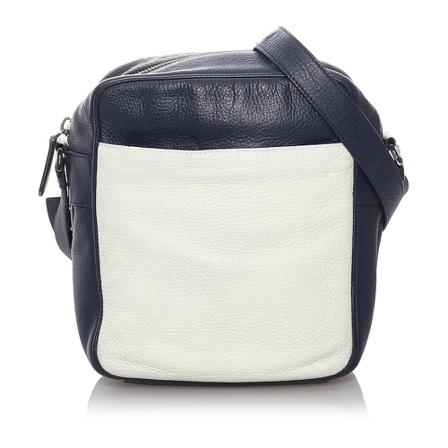 Prada Vintage Pre-owned veal Daino Crossbody Tas , Wit , Dames , Maat: ONE Size Vintage Tassen