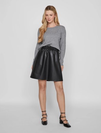 Vila Viril O-Neck L/S Knit Top - Noos - Grey - L