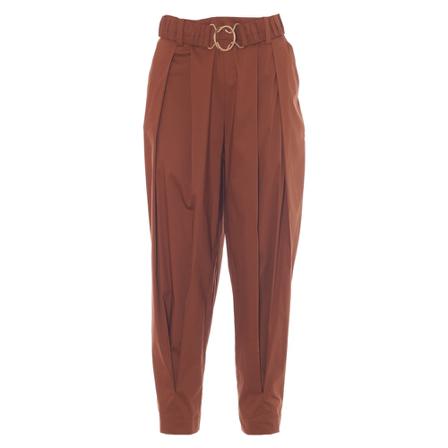 Liviana Conti, Loose Fit Trousers Bruin, Dames, Maat:M