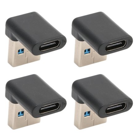 4 stk. USB Type C Højre Vinkel Adapter 10 Gbps