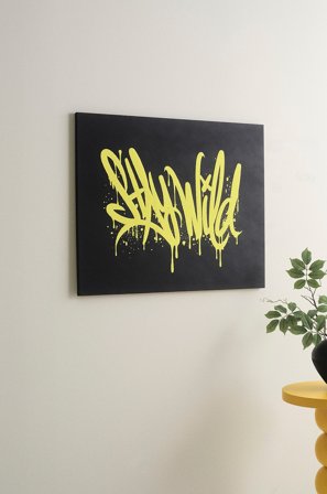 Jotex - Bilde På Lerret 90x74 Cm Svart/gul - WILDER - Kjøp Postere & bilder hos Jotex