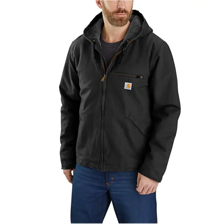 Carhartt Workwear Washed Duck Sherpa Lined Jacket Black