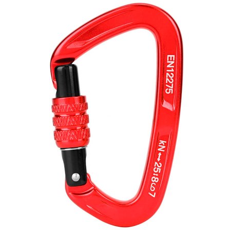 Utendørs d-formet aluminiumkarabinkrok for fjellklatring