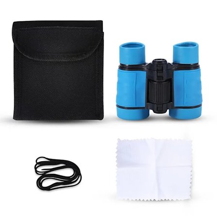 (pow yeah!) 4x30 Forstørrelseskikkert til Børn Udendørs Fuglekiggeri Teleskop Legetøj Gave Blå