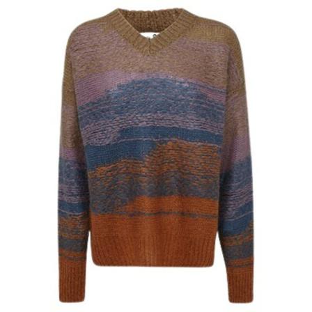 Acne Studios, V-neck Knitwear Bruin, Dames, Maat:S