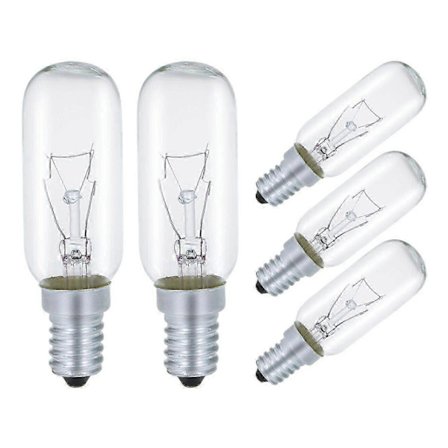 Pære til emhætte E14 40w, T25 230v Pære Varm hvid 2700k Dæmpbar, 4-pak