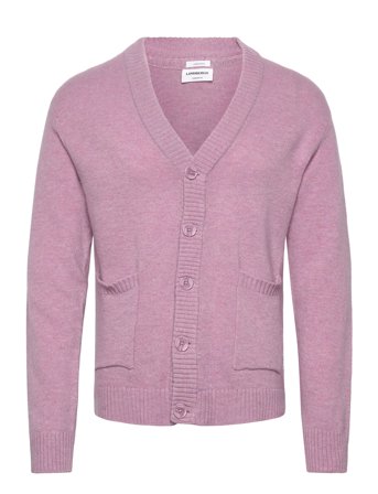 Lindbergh Lambswool Button Cardigan - Pink - XXL