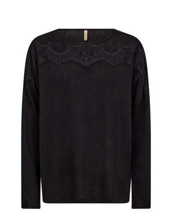 Sc-Biara Bluse Langermet Svart Soyaconcept*Betinget Tilbud