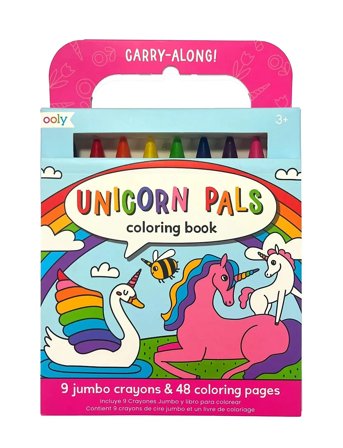 Ooly Crayons And Colouring Book - Unicorn Pals - Carry Along - Multi/patterned - ONE SIZE