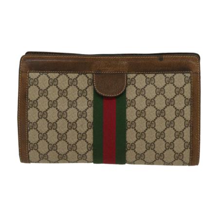 Gucci Vintage, Pre-owned Ophidia Beige, Dames, Maat:ONE Size,leer