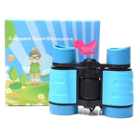 Kiikarit lapsille, ulkoilulahjat lelut lapsille - iskunkestävät 4x30 suurennuskiikarit lapsille sinisellä kalvolla päällystetyllä optiikkalinssillä, 