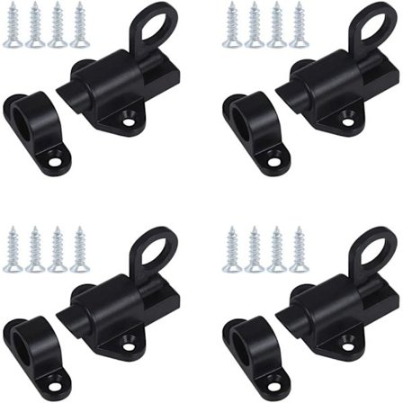 4 stk. Fjærbelastet Dørskinn, Automatisk Dørskinn i Aluminium, Liten