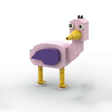 Garten of Banban Lego-liknande spel Grön-huvad monster flamingo MOC modellbyggstenar barns utbildningsleksaker