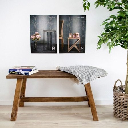 BARCELONA teakbänk 90 cm