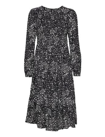 Vipil Vul L/S Midi Dress/Su Knelang Kjole Svart Vila