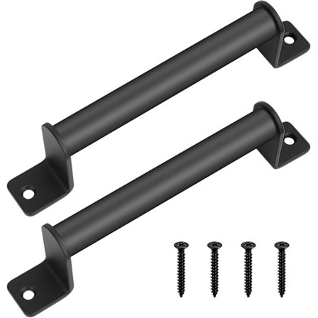 Liukuoven kahva, Vintage-ovenkahvat, Musta sisä- ja ulko-oven vedin, Ovenkahva portteihin, lato-oviin, kaappeihin