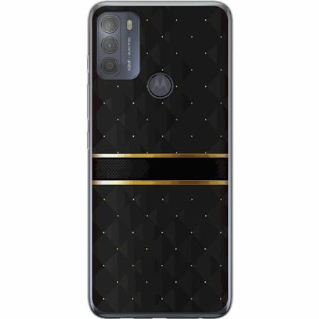 Motorola Moto G50 Genomskinligt Skal Golden Stripes