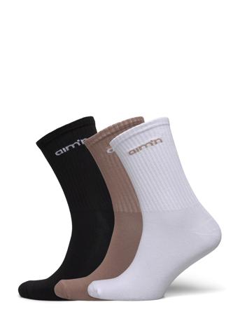 Aim ́n Black/White/Espresso Aim'n Logo Socks 3-Pack Multi/patterned