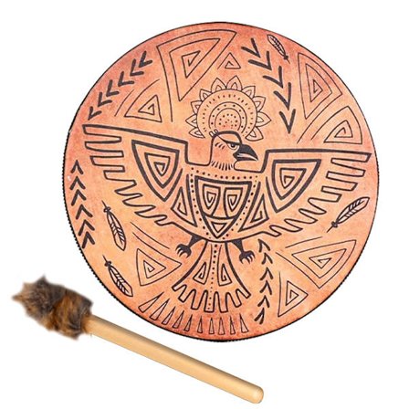 Sjaman Tromme Sibirsk Tromme Spirituell Musikk Tromme Med Livets Tre Kunst Hjemmedekor