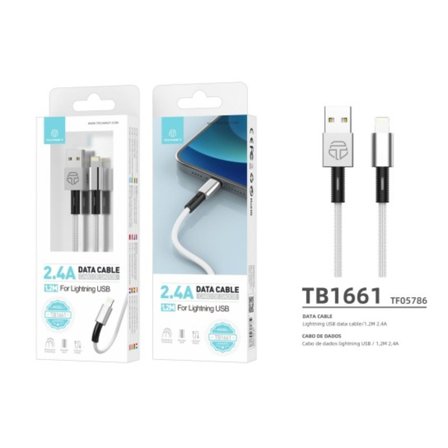 2-Pack iPhone Snabbladdare USB Kabel 1,2 meter 2,4A Lightning