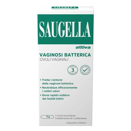 Saugella Attiva Vaginosi Batterica 7 Ovuli Vaginali