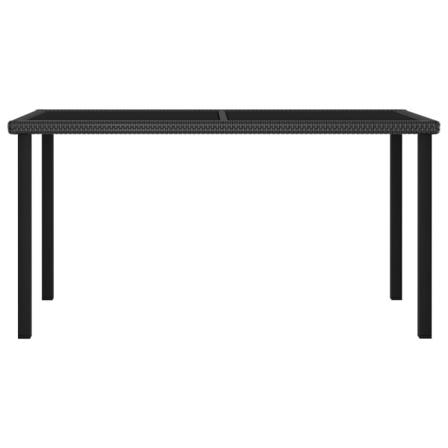 Vidaxl Trädgårdsbord Svart 140x70x73 Cm Konstrotting Svart