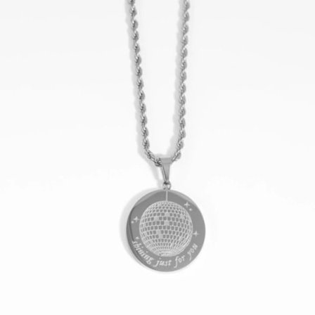 Twist Rope Chain Globe Halsband SILVER