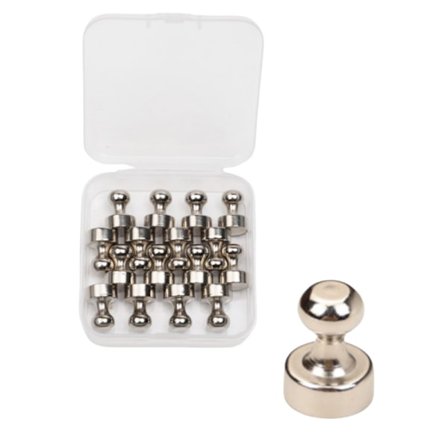 16-pak magnetiske trykstifter, stærke magnetiske tommelfingerstifter til flere formål Silver