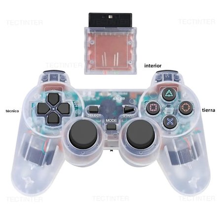 Hvid Trådløs Controller til PS2/PS1 Gamepad med Dobbelt Vibrationsstød USB til Sony Playstation 2 Joypad Joystick Spillekonsol