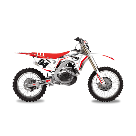 Blackbird Kit with Decals & Seat Cover Super Decal Kit White - Honda CRF 450R WE 2019-2020