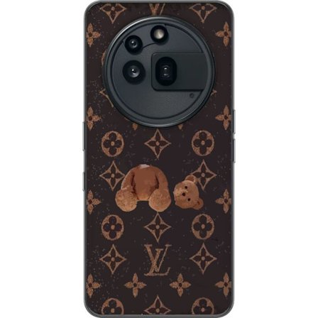 Kompatibel Mobilcover til Nothing Nothing Phone (3a) Pro Luksuriøst monogrammønster med knust bamse i mørk modeæstetik