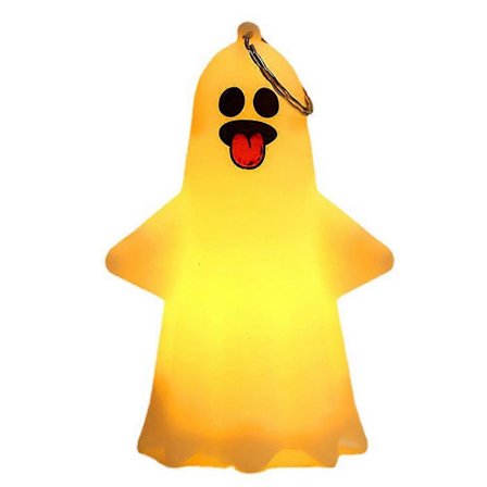 Halloween Spøgelse Natlampe Nøglering - LED Spøgelse Natlampe, Hængende Spøgelser Uhyggelige Hjemmefest Dekorationer Gaver