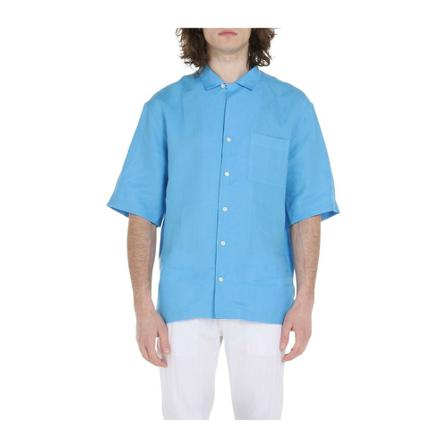 PT Torino Linen shirt Blå, Herre Skjorter