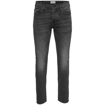 Only & Sons Slim fit jeans Met zwarte wassing loom , Zwart , Heren , Maat: W31 L30