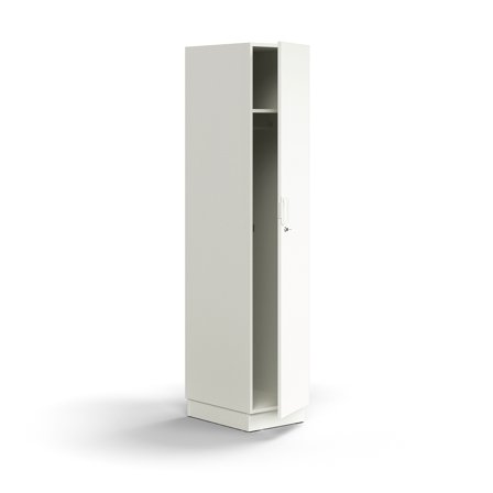 Kleiderschrank QBUS, abschließbar, 2025x400x570 mm, weiß