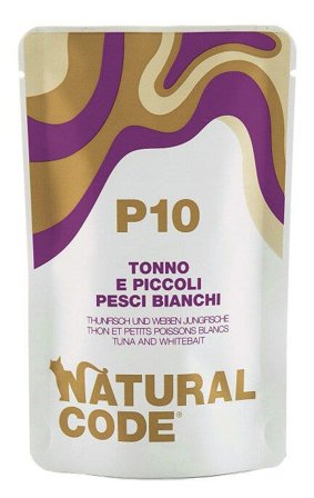 Natural Code P10 Tonno E Piccoli Pesci Bianchi Gatti Adulti Busta
