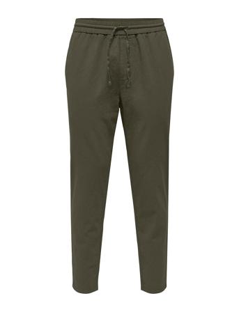Onslinus Crop 0007 Cot Lin Pnt Noos Khaki ONLY & SONS