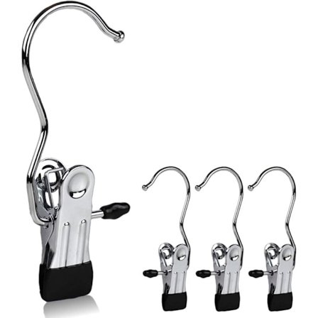 10 stk metallkleshengere, enkel klemme for skjerf, belte, hansker, skohenger-Fei Yu