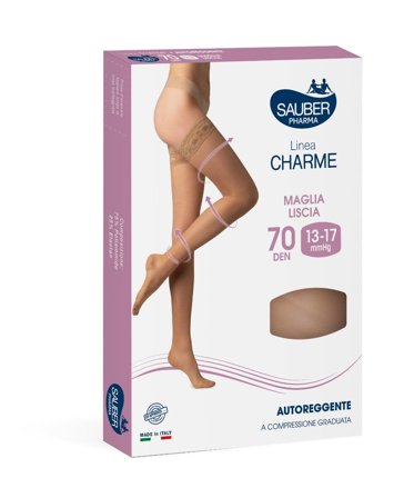 Sauber Linea Charme 70 Den Autoreggente Maglia Liscia