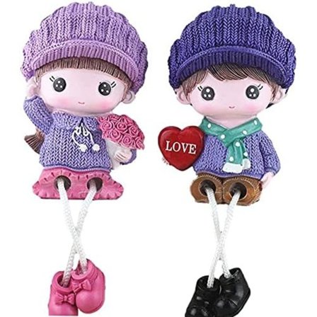 2 kpl hartsifiguuria nukke roikkuva figuuri ihana maalattu käsintehty