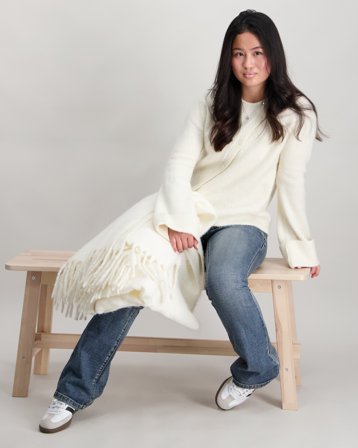 Gina Tricot Young Y knitted sweater Cremefarben Pullover Mädchen - Kids Brand Store