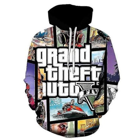 Efterår 3d Grand Theft Auto Serie Trykt Sweatshirt Casual Mode Dame Y2k Hættetrøjer Toppe