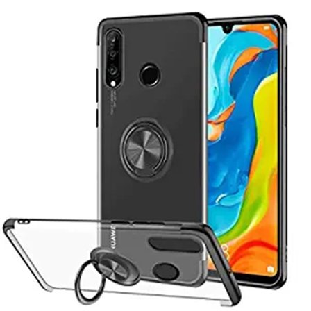 Huawei P30 Lite - Smidigt Silikonskal med Ringhållare