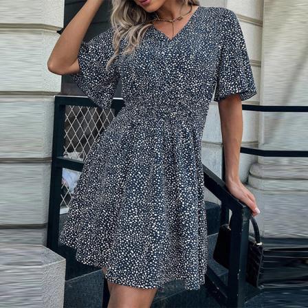 Kvinnor Tunika Sundress Print T-shirt Klänning